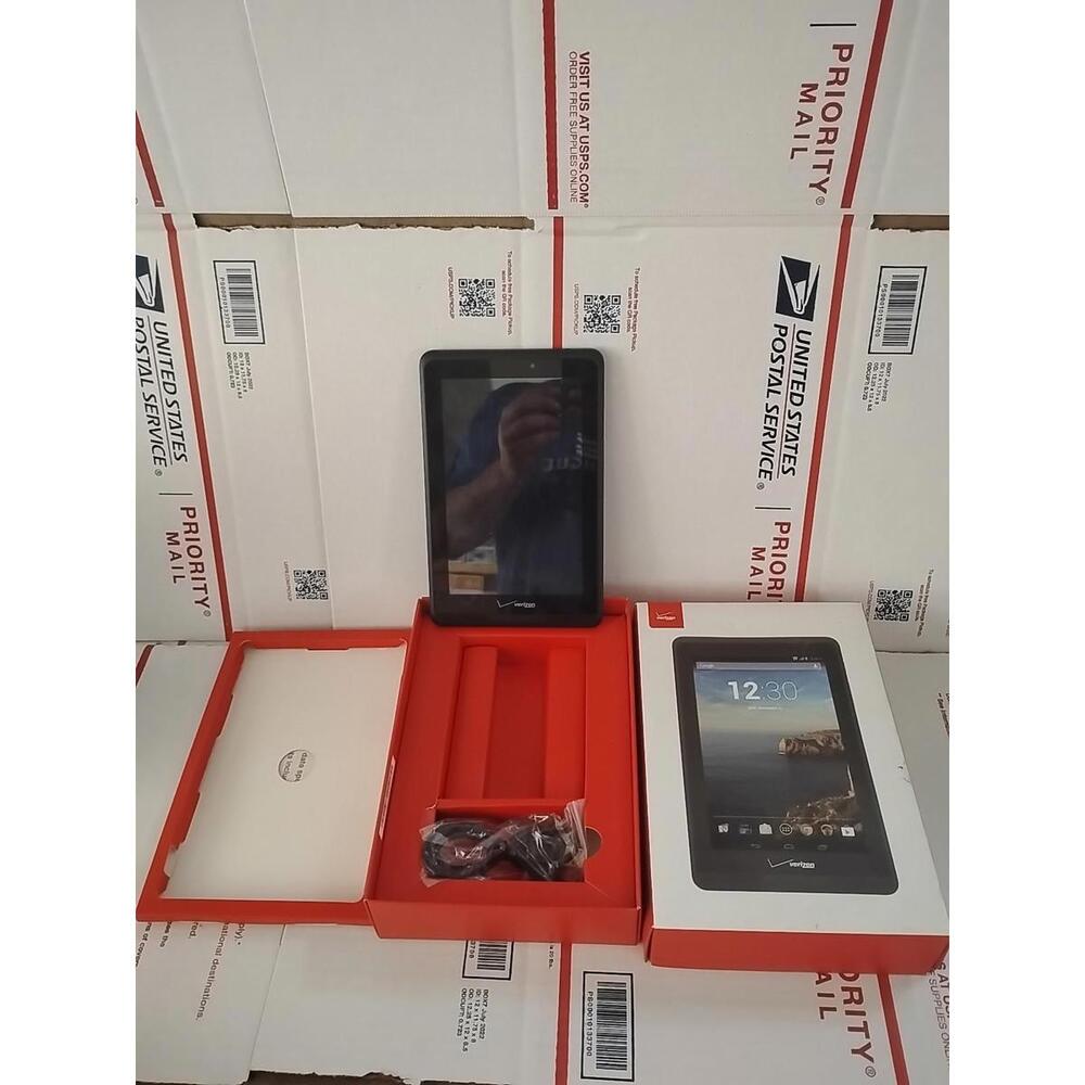 Verizon QMV7A Ellipsis 7 4G LTE Tablet  7"  8GB Verizon Tablet Black - Very Good